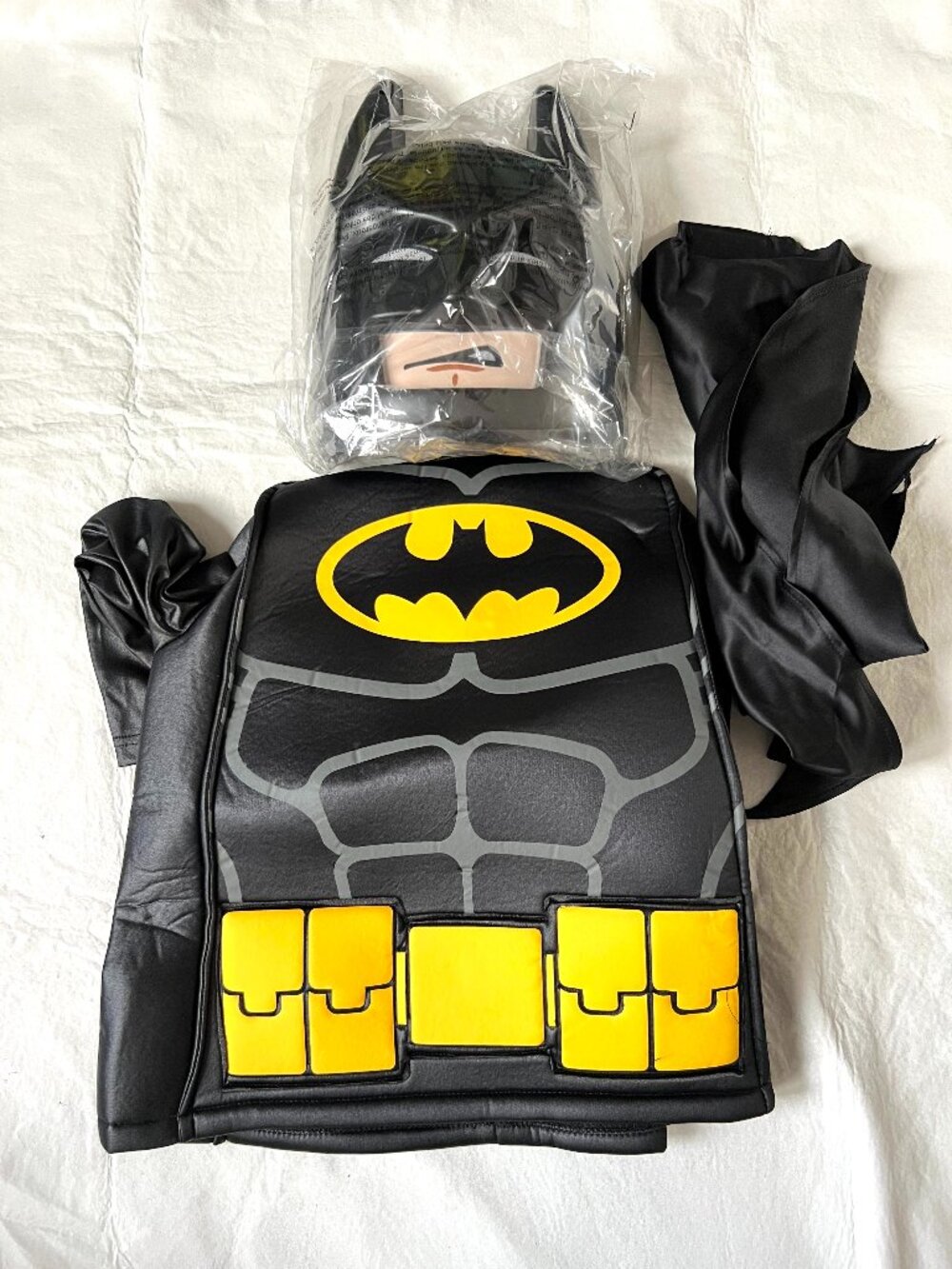 Batman Lego Movie Classic Costume kids Small 4-6 cape mask tunic hands